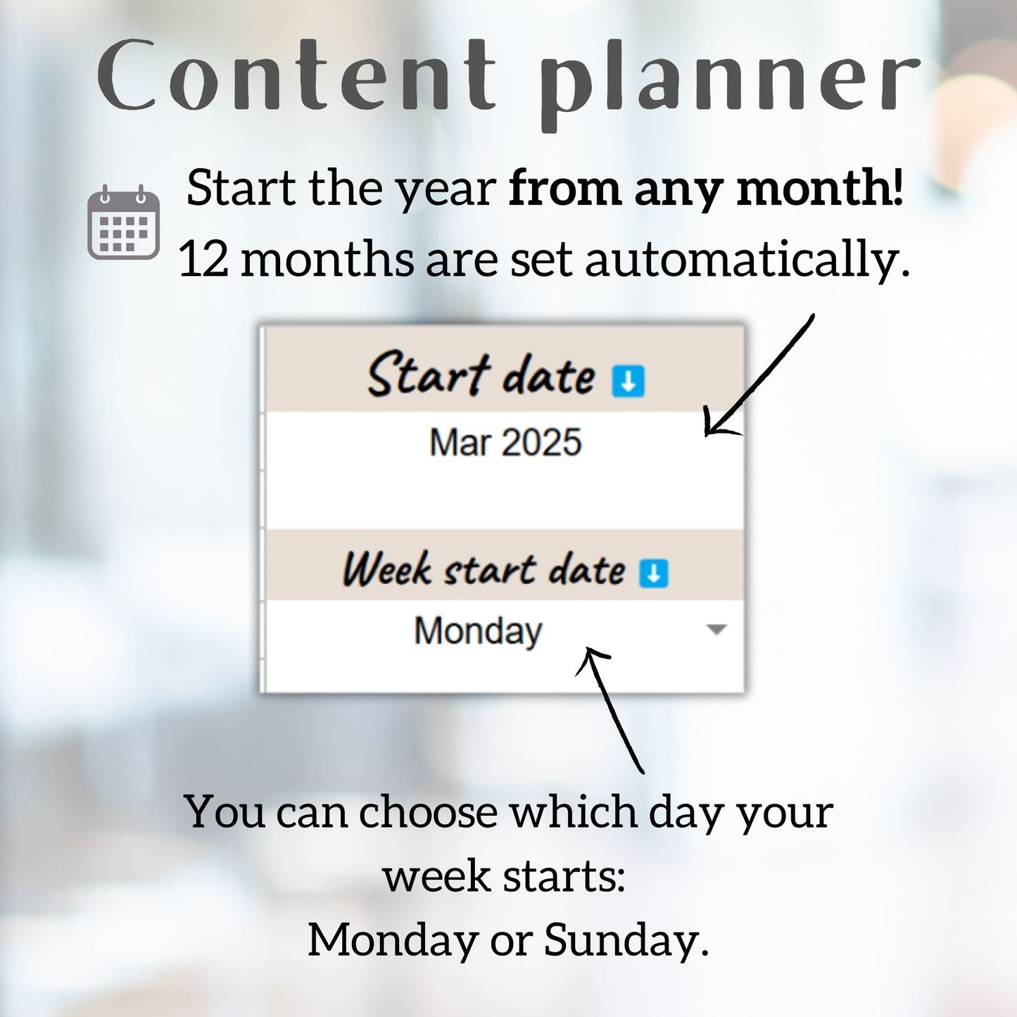 12-Month Social Media Content & Feed Planner – Google Sheets