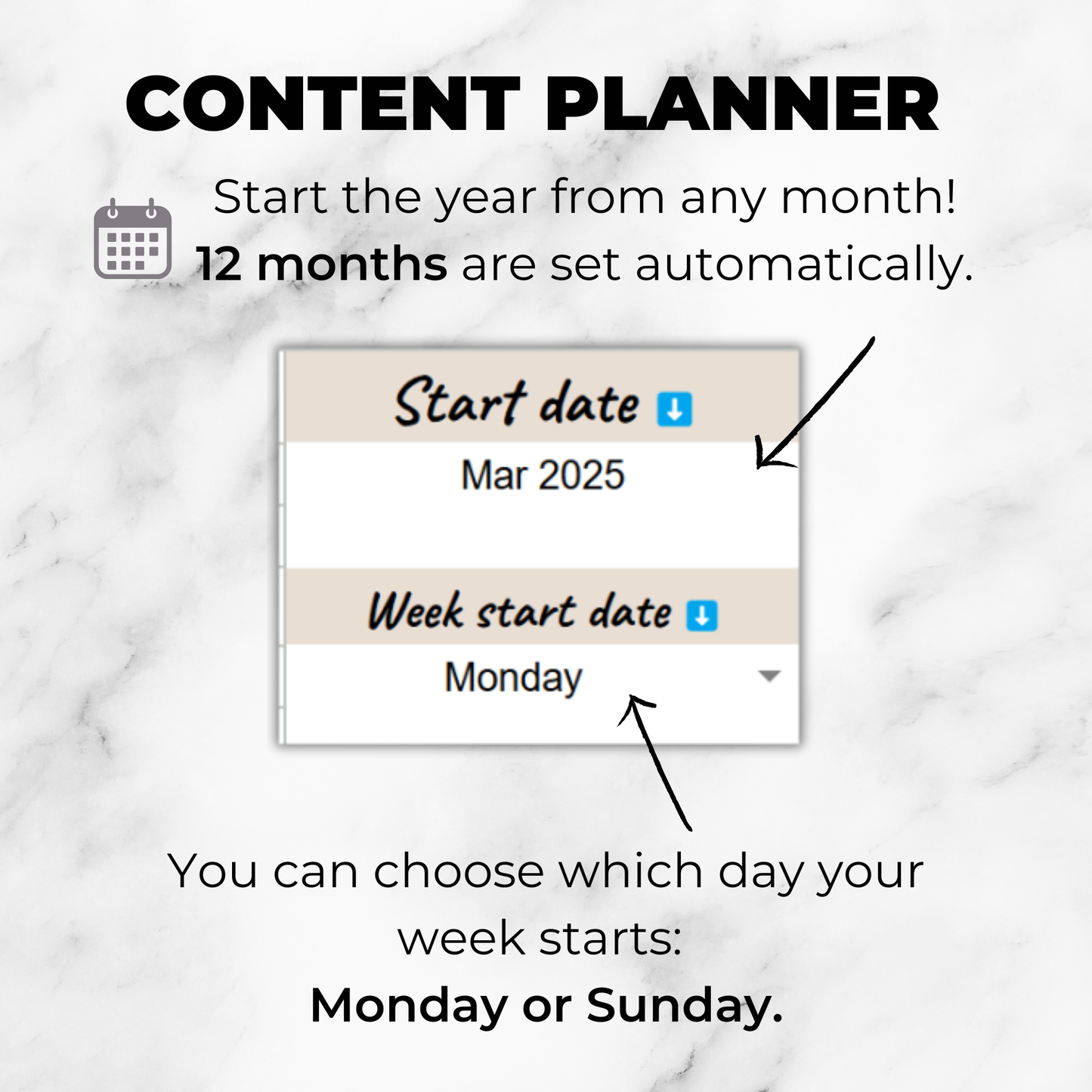12-Month Social Media Content & Feed Planner – Google Sheets