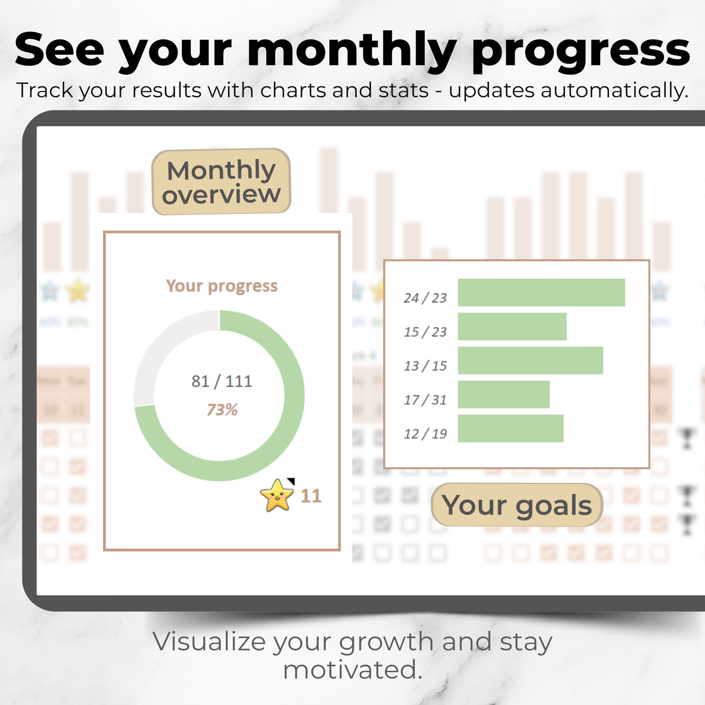 Annual Habit Tracker – Google Sheets Template | Automated Progress Dashboard