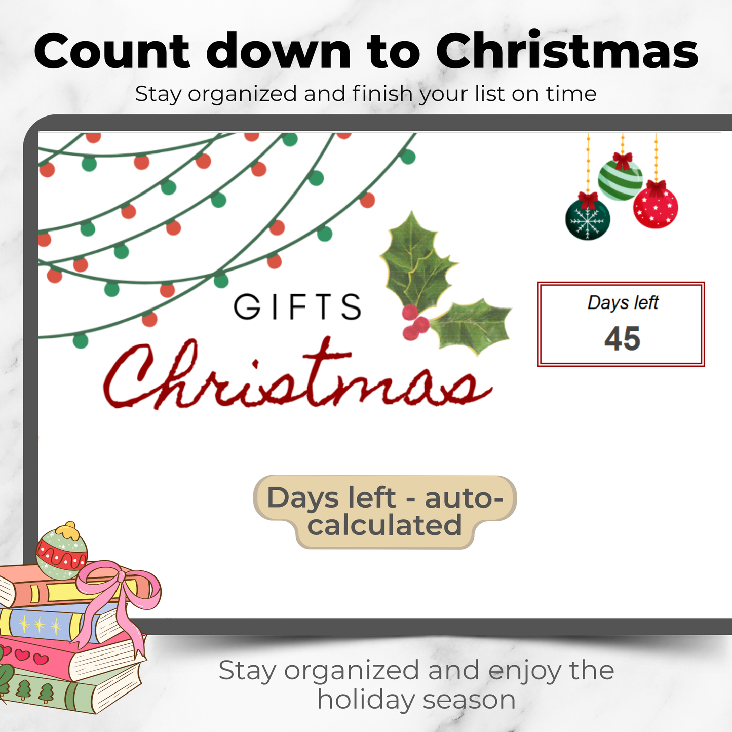 Christmas Gift Tracker Template - Google Sheets Planner for Gifts, Budget & Delivery