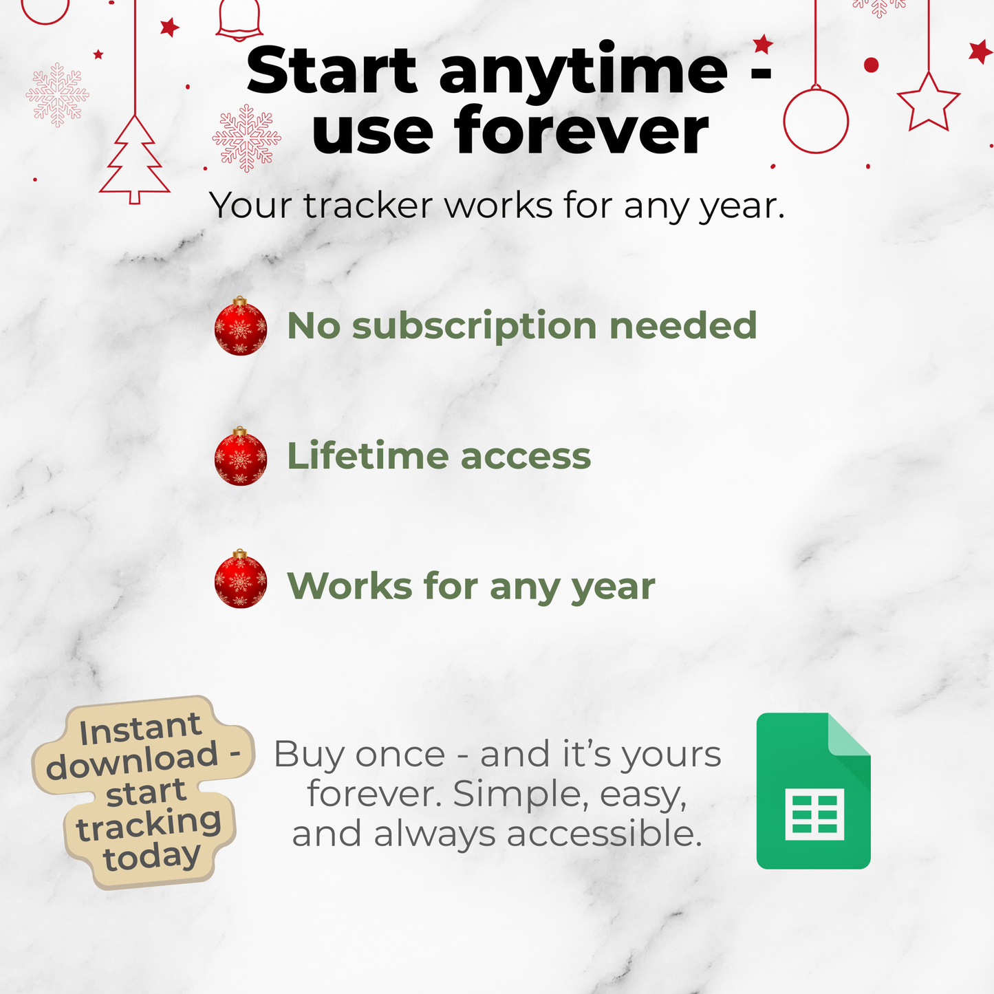 Christmas Gift Tracker Template - Google Sheets Planner for Gifts, Budget & Delivery