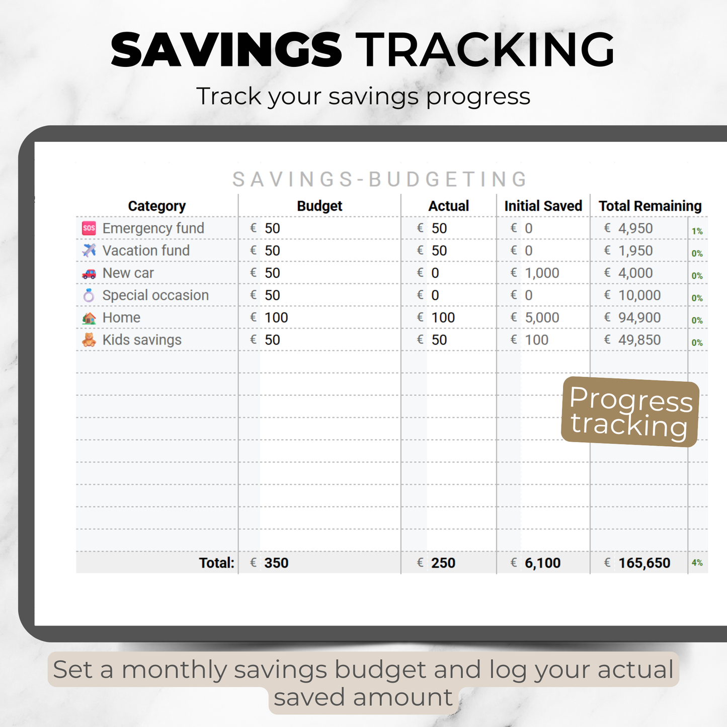 Simple Monthly Budget Spreadsheet for Google Sheets | Income & Expense Tracker