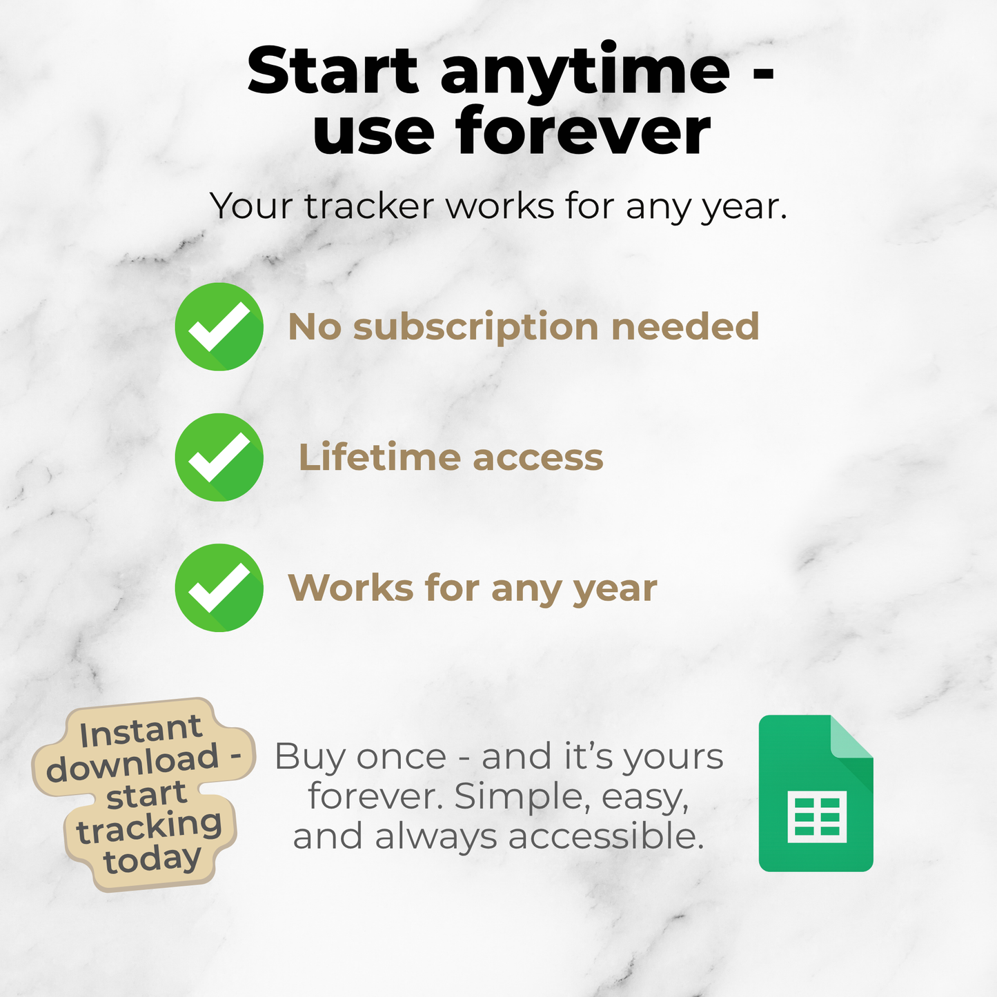 Annual Habit Tracker – Google Sheets Template | Automated Progress Dashboard